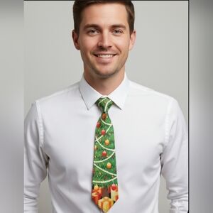 Nut Cracker Festive Christmas Tree Necktie